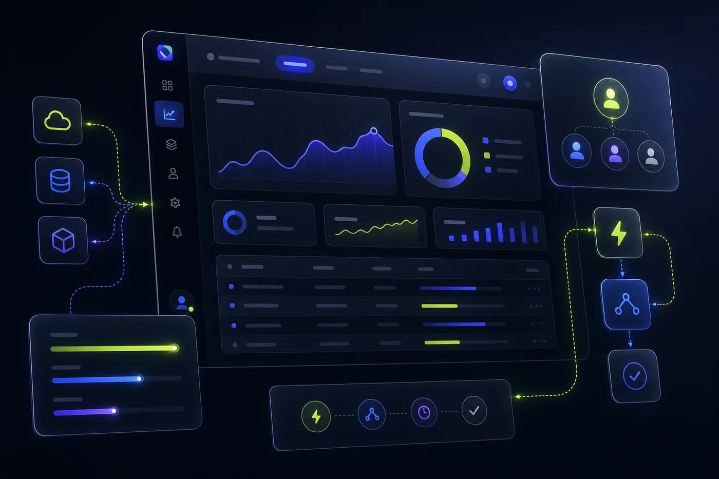 Skræddersyet platform med dashboard, login og automatisering